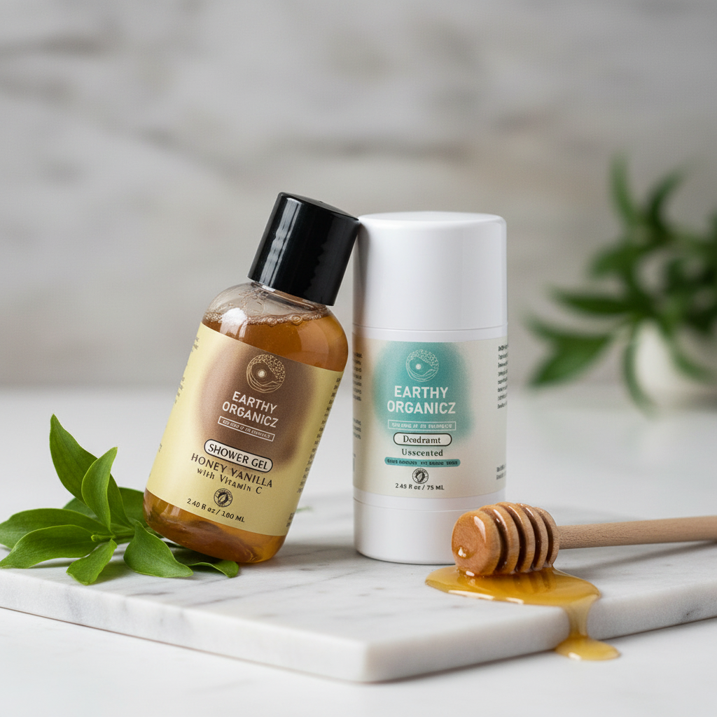 Earthy Organicz Honey Vanilla Shower Gel - Travel Size