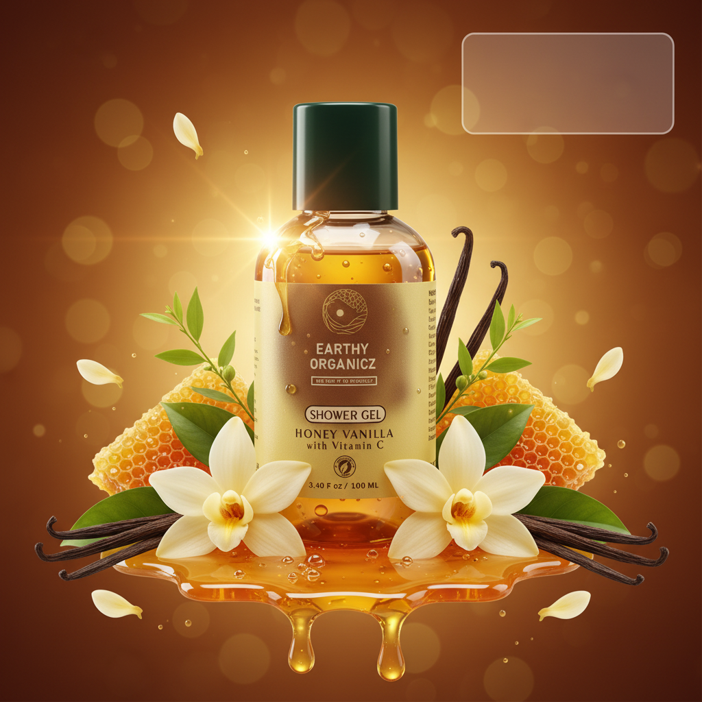 Earthy Organicz Honey Vanilla Shower Gel - Travel Size