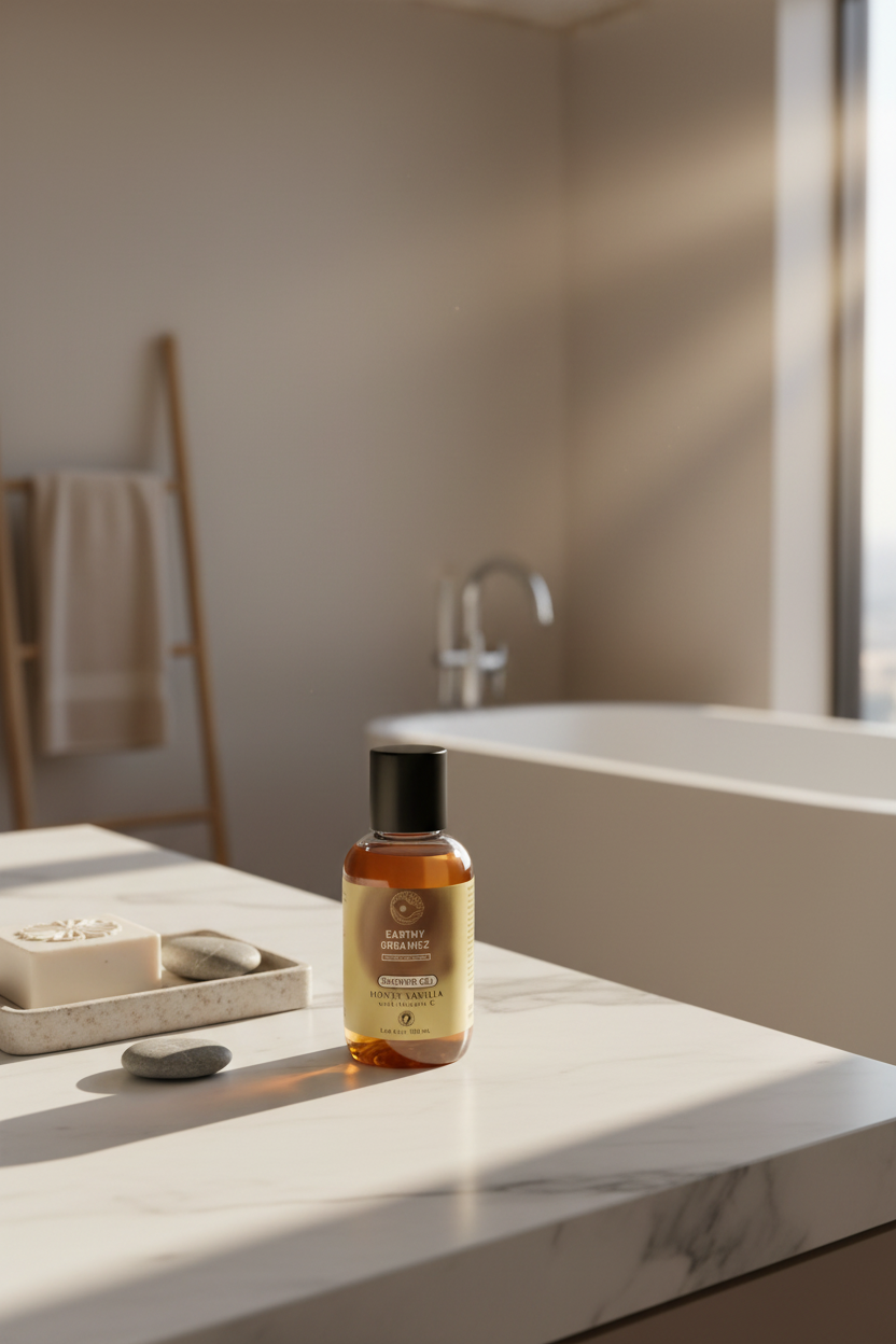 Earthy Organicz Honey Vanilla Shower Gel - Travel Size