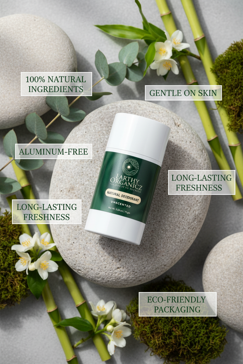 Earthy Organicz Unscented Deodorant